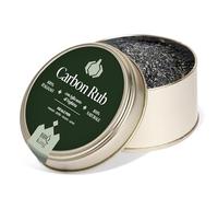 BBQ KING - Carbon Rub Confezione da 70 g, Dry Rub Nero per Manzo, Pollo, Tonno e Uova, 100% Made in Italy, Con Carbone Vegetale, Aglio Nero DOP e Burro in Polvere Alpino