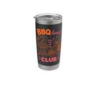 Bbq Lovers Every Day All Day Club Barbecue Salsa Grill Bicchiere termico in acciaio inox doppia parete