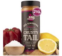 BBQ Moments Spezie per Barbecue Rub Pesce, Insaporitore per Salmone, Gamberi, Astice - Condimento & Miscela di Spezie Cucina, Griglia 210g (7.4 Oz)