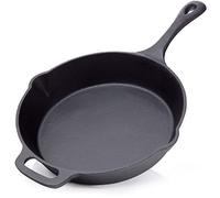 BBQ Nerd© Bistecchiera Ø 25 cm, 2600 g, con beccuccio e manico, padella in ghisa per grigliare, arrostire, arrostire, padella antiaderente, resistente al calore e mantiene il calore