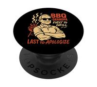 BBQ Nonno Pitmaster Humor Smoker Grill Backyard Legend PopSockets PopGrip Adesivo