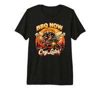 BBQ Now Cry Later Funny Mosquito Summer Camping Maglietta Premium