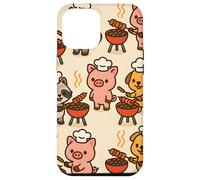 BBQ Party Animals Kawaii Grill Parade Summer Fun Custodia per iPhone 12 Pro Max