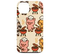 BBQ Party Animals Kawaii Grill Parade Summer Fun Custodia per iPhone 13
