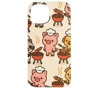 BBQ Party Animals Kawaii Grill Parade Summer Fun Custodia per iPhone 15