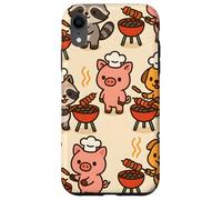 BBQ Party Animals Kawaii Grill Parade Summer Fun Custodia per iPhone XR
