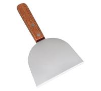 BBQ RAPRAPER per la pulizia della griglia, BBQ Scraper,Pancake Spatola in acciaio inossidabile | Raschietto per bordi smussati ad alta resistenza con manico in legno per pizzeria bistecca