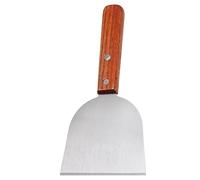 BBQ RAPRAPER, RAPER DELLA GRILL PER ISCRIZIONE | Humburger Turner in acciaio inossidabile | Rabraper per piastra con bordi smussati ad alta resistenza con manico in legno per pizzeria da bistecca