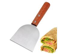 BBQ RAPRAPRAPER per la pulizia della griglia, BBQ Scraper, Pal fritto in acciaio, Raschietto per barbecue con bordi smussati per piastre con manico in legno per cucinare, pulizia della coppia