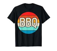 BBQ Retro Tramonto Backyard Grill Party Estate Maglietta