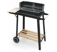 Barbecue rettangolare 83x44xh.87 cm, ripiani in legno, BestBQ