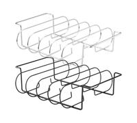 Bbq Rib Rack, Grill Roasting Stand, Carbon Steel Steak Cradle, 12.32x9.96x2.87 Inches Meat Holder, Heat Circulation Tool, for Outdoor Grilling, Backyard Cooking, Camping Barbecue