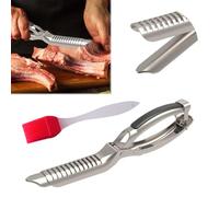 BBQ Ribs Skinner, Kit di strumenti for attrezzi in acciaio inossidabile for membrana a costine , Ribs Membrane Remover lavastoviglie Safe Catfish Skinner Pince Rimotte Membrana