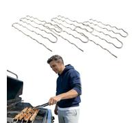 BBQ Sausage Roller Rack, Hot Dog Roller Grill, Stainless Steel Sausage Griller with 360° Rolling Design, for Evenly Cooked Dogs, Hands-Free Rack for Camping Outdoor Family Cookouts (3pcs)