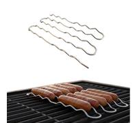 BBQ Sausage Roller Rack,Portable Stainless Steel 360° Rotating Barbecue Griller,bbq hotdog holder,Hot Dog Roller Grill, Grill Hot Dog Turning Holder, for Picnic, Camping, Backyard Barbecue (1pcs)