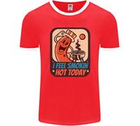 BBQ Smokin Hot Oggi Divertente Grill Uomo Ringer Fotl