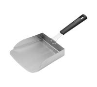 BBQ Spatula, Grill Turner Shovel, Stainless Steel Utensil, Heat Resistant PP Handle, Ideal for Backyard Party or Commercial Cooking Use, 15.16 Inches, Silver Black Color, 1 Piece