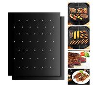 3x Forati Tappetino da Griglia Antiaderente BBQ Grillfolie Documento