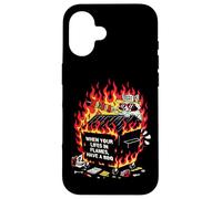 BBQ Team Trashpanda Dumpster Fire Raccoon Grill Crew Custodia per iPhone 16