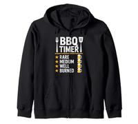 BBQ Timer Funny Carne Affumicatore Pitmaster Felpa con Cappuccio