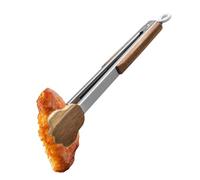 BBQ Tongs - Barbecue Tongs | Tongs Kitchen | Non-Slip Grip Grilling Tongs With Claw Shape Wooden Handle Stainless Steel BBQ Tongs For Kitchen Tools BBQ Tongs For Grilling, Flipping & Turning Food