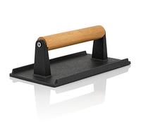 BBQ-TORO Batticarne in ghisa | 21 x 11 cm | 1,0 kg | Batticarne con Manico in Legno (1)