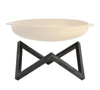 BBQ-Toro Braciere in acciaio al carbonio per braciere da 60 cm di diametro, a forma di V, effetto ruggine anticato, base per braciere, supporto per braciere, accessori