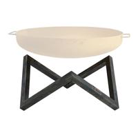 BBQ-Toro Braciere in acciaio al carbonio per braciere da 70 cm di diametro, a forma di V, effetto ruggine anticato, base per braciere, supporto per braciere, accessori per braciere