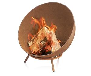 BBQ-Toro Ciotola per fuoco Ø 60 cm | effetto ruggine | Ciotola per fuoco inclinabile con tre gambe | Palla di fuoco 2in1, barile di fuoco per giardino, campeggio e patio