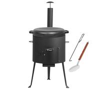 BBQ-Toro Kazan in ghisa con forno Kazan, Ø 39,5 cm, pentola in ghisa da 16 l, con coperchio, pentola in ghisa, caldaia per gulash, caldaia per il fuoco, stufato, focolare, cucina esterna, utschak