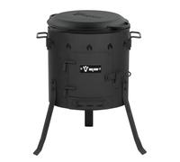 BBQ-TORO Kazan in ghisa con forno Kazan, pentola in ghisa da 6,9 l, con coperchio, caldaia per gulash, caldaia per il fuoco, stufato, focolare, cucina esterna, utschak