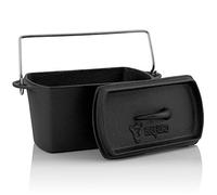 BBQ-Toro Pentola in ghisa per la cottura al forno | 2 litri - 27 x 12,5 x 15 cm | già bruciato in - pre-seasoned | Dutch Oven pentola, Baking Pot | Padelle ideali per pane, torte, prodotti da forno