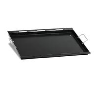 BBQ-Toro Piastra in acciaio e ceramica, 67 x 47,5 cm, piastra rivestita in ceramica, rettangolare, universale e massiccia, piastra in ceramica per carbone e gas, accessori per barbecue, ciotola per