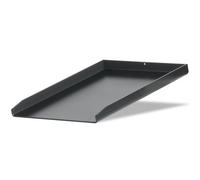 BBQ-Toro Piastra per barbecue in acciaio e ceramica, 30 x 40 cm, rettangolare, universale e massiccia, in ceramica, per carbone e gas, accessori per barbecue, ciotola per barbecue