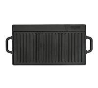 BBQ-Toro Piastra per grigliare in ghisa con maniglie | 40 x 20,5 cm | piastra reversibile, utilizzabile su ambedue le parti | rettangolare, universale e solida