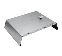 BBQ-Toro Piastra per pizza regolabile in acciaio inox con termometro, 48,5 - 79 x 42 x 12,3 cm