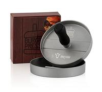 BBQ-Toro Pressa per Hamburger in Alluminio, Diametro 11,8 cm, Colore Grigio, per Hamburger con Rivestimento Antiaderente, per Barbecue, Barbecue e Cucina, per polpette