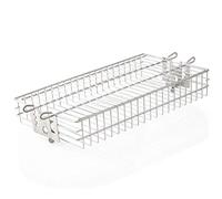 BBQ-TORO Rondella Grill in Acciaio Inox per girarrosto, cestello Piatto Universale per Grill, Gabbia Tumbler per girarrosto, Regolabile in Altezza su 4 Livelli