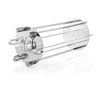 BBQ-Toro Rondella in acciaio inox per girarrosto, cestello universale per griglia, 6 spiedi per Shish Kebab, carne allo spiedo, pesce, pollame, frutta e verdura