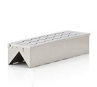 BBQ-Toro Scatola per affumicatura in acciaio inox | 31 x 8,5 x 6,5 cm | Smokebox | contenitore per affumicatura per griglia a gas e griglia a carbone
