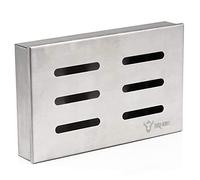 BBQ-Toro Scatola per affumicatura in acciaio inox "Cherry" | 21 x 13 x 3,5 cm | Ciotola per affumicatura a gas, barbecue a carbonella, griglia elettrica | Smoke Box, Grill Smoker Box