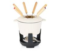 BBQ-TORO Set per fonduta in ghisa per 6 Persone | 1 Litro | Fondueset 13 Pezzi con bruciatore e forchette | Fonduta Set, Fonduta di Formaggio Set, Fonduta di Carne Set