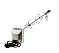BBQ-TORO Set per spiedini Universale Incluso 2 x Aghi per Carne, Cuscinetti, contrappeso e Supporto Motore I Motore in Acciaio Inox 220V - 240V I Girarrosto per Grill a Gas I Girarrosto (90)