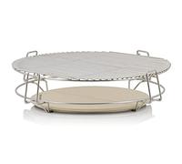 BBQ-Toro Sistema di affumicatura per barbecue sferica Ø 57 cm, diametro 54 cm, acciaio inox, 3 livelli, griglia e pietra per pizza