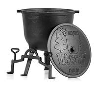 BBQ-Toro Wizard - Bollitore magico, 10 litri, in ghisa, 3 gambe, coperchio, staffa e viti di bloccaggio