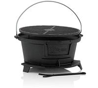 BBQ-ToroGriglia Hibachi Style Grill in ghisa | Barbecue a carbonella da campeggio | (L) 32 x (P) 33 x (H) 18 cm