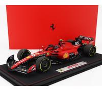 MODELLINO AUTO STATICO BBR FERRARI F1 SF23 SAINZ SPA GP 2023 VETRINA SCALA 1/18