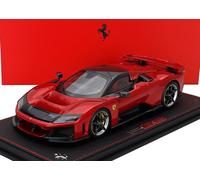 BBR 1:18 FERRARI F80 2024 CERCHI CARBON CON VETRINA ROSSO MODELLINO AUTO STATICO