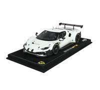 BBR Ferrari 296 GT3 2022 Avus White - Matt Black Wheels 1/18. P18225B1