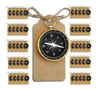 BBRGIRL 50pcs Premium Mini bussola Bomboniere a tema creativo per gli ospiti con etichette in Kraft e spago di iuta, matrimoni, decorazioni per feste a tema nautico ornamenti natalizi